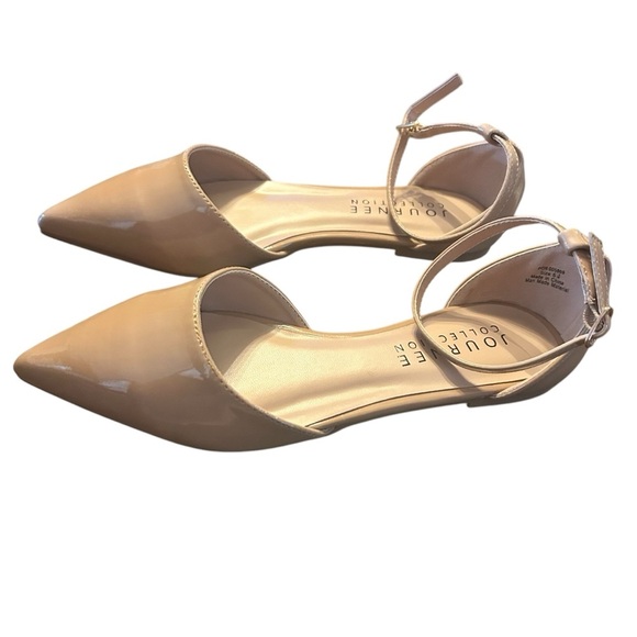 Journee Collection Reba Patent Taupe Ballet Flats Size 6.5 - Picture 6 of 10